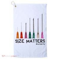 Needle Size Matters Funny Nursing Cna Nurse Life Golf Towel thumb 0