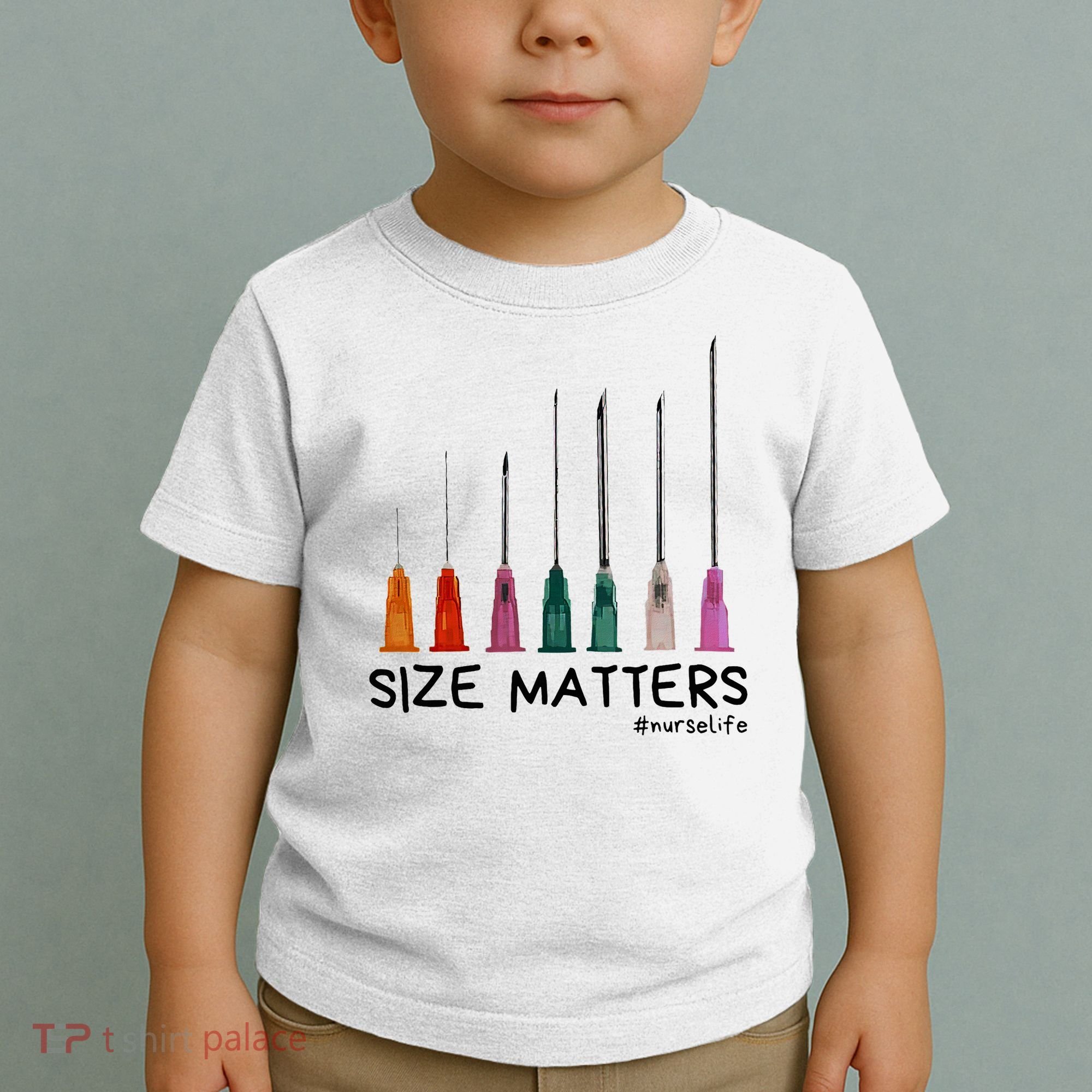 Needle Size Matters Funny Nursing Cna Nurse Life Toddler T-Shirt