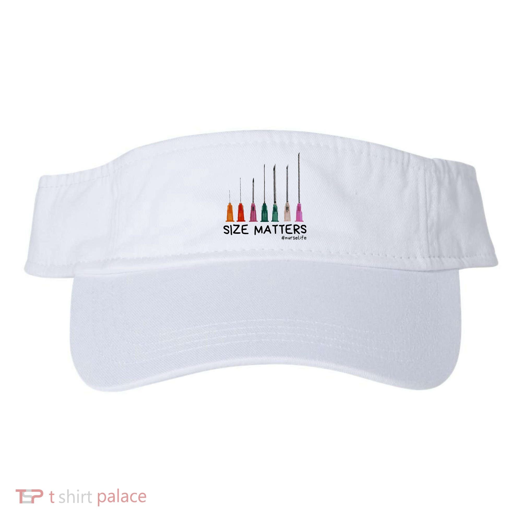 Needle Size Matters Funny Nursing Cna Nurse Life Visor
