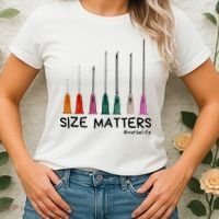 Needle Size Matters Funny Nursing Cna Nurse Life Women's T-Shirt thumb 2
