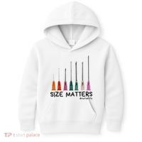 Needle Size Matters Funny Nursing Cna Nurse Life Kids Hoodie thumb 0