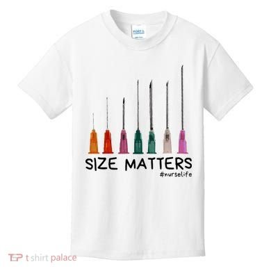 Needle Size Matters Funny Nursing Cna Nurse Life Kids T-Shirt
