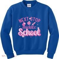 Next Stop Middle School Graduation Kids Sweatshirt thumb 0