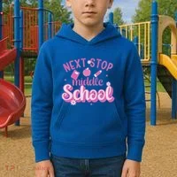 Next Stop Middle School Graduation Kids Hoodie thumb 2