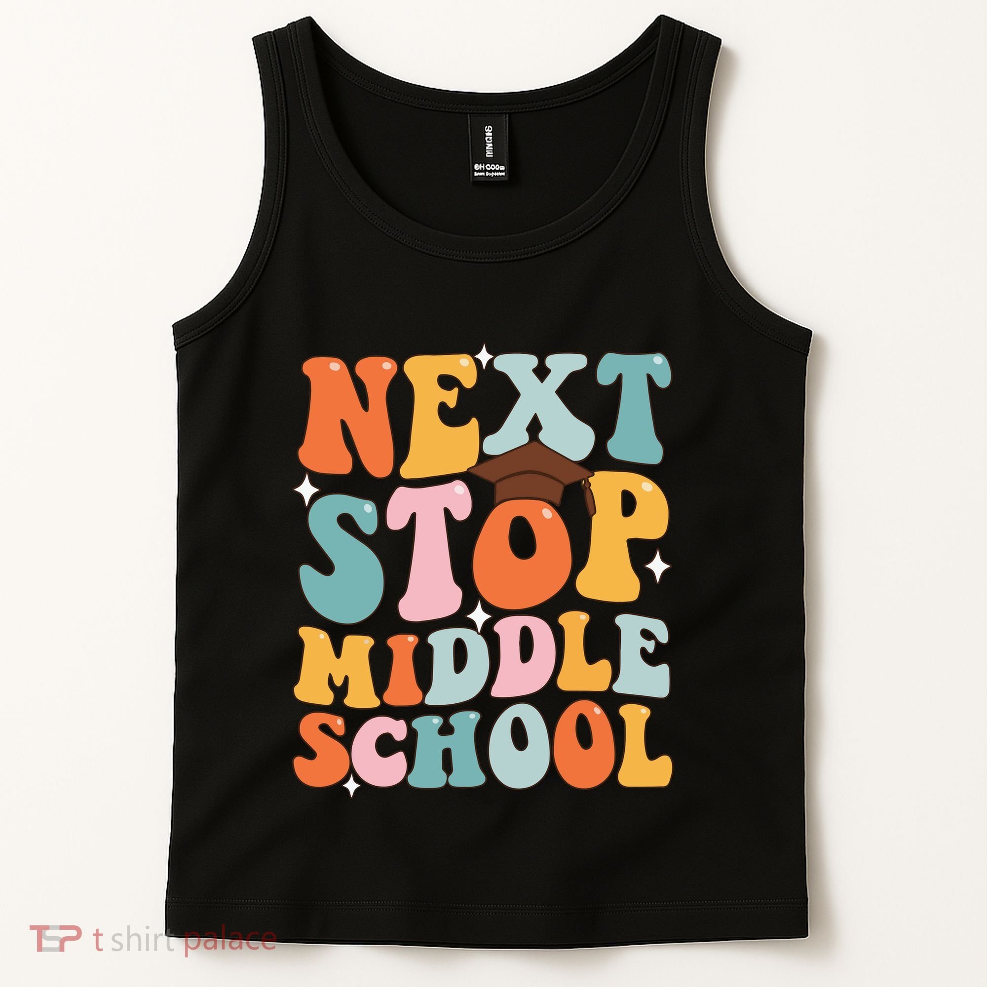 Next Stop Middle School Funny Graduation 5th Grade Tank Top