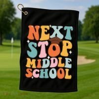 Next Stop Middle School Funny Graduation 5th Grade Golf Towel thumb 1