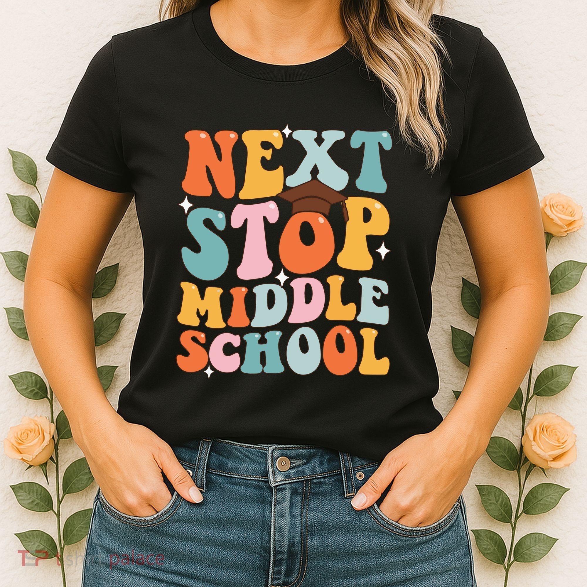 Next Stop Middle School Funny Graduation 5th Grade Women's T-Shirt