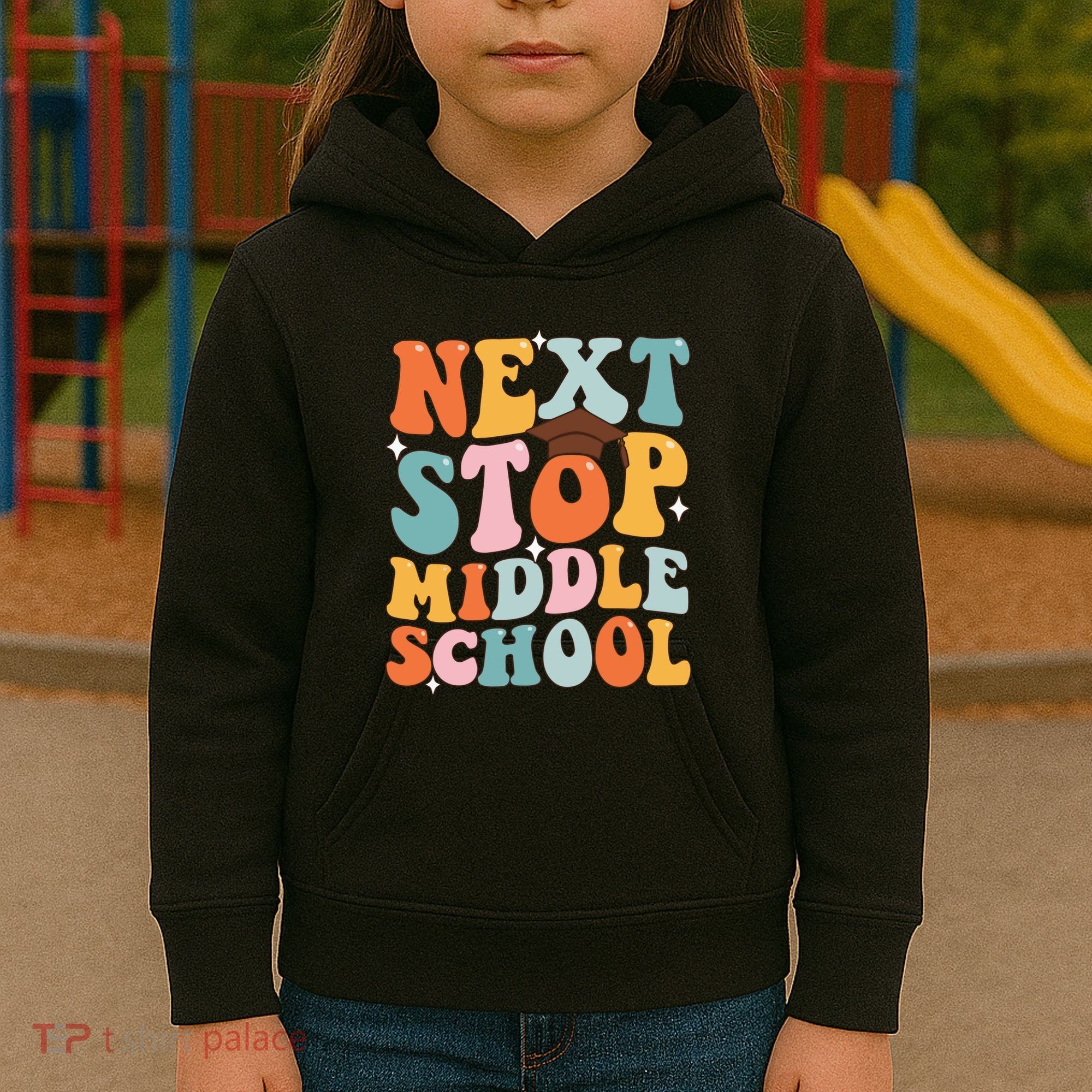 Next Stop Middle School Funny Graduation 5th Grade Kids Hoodie