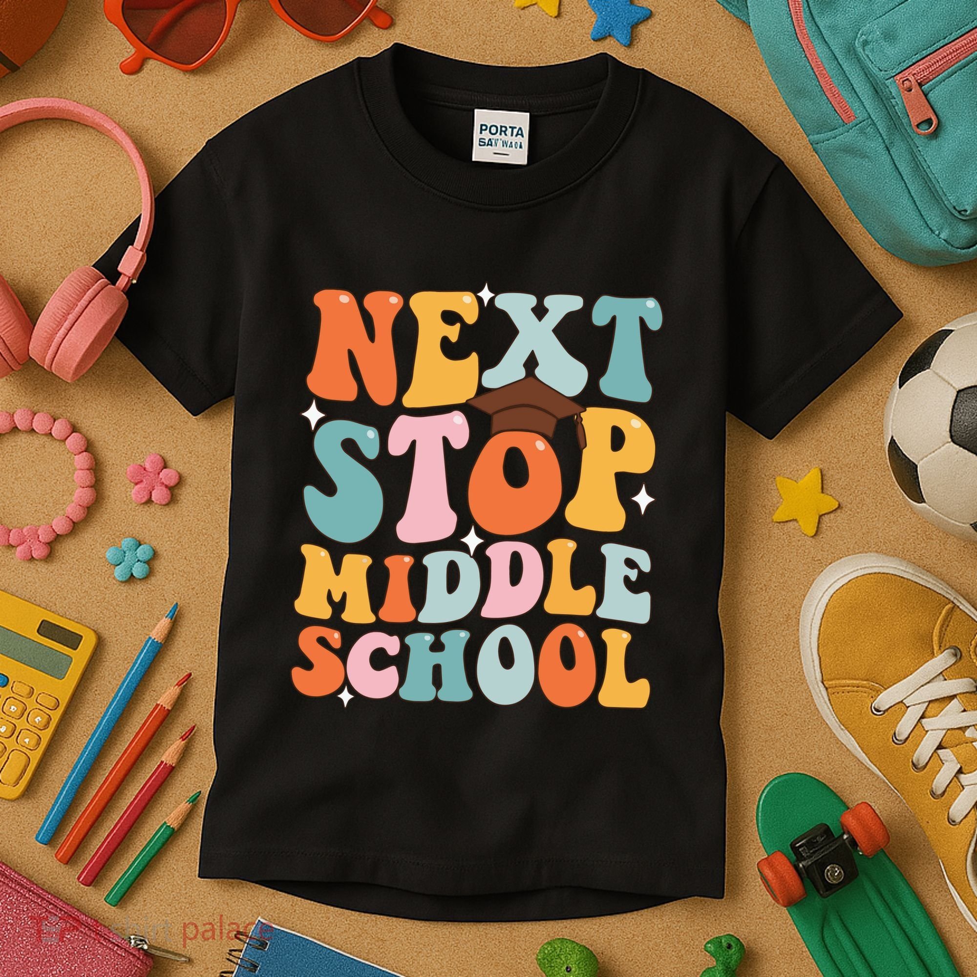 Next Stop Middle School Funny Graduation 5th Grade Kids T-Shirt