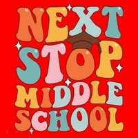Next Stop Middle School Funny Graduation 5th Grade Santa Hat thumb 1