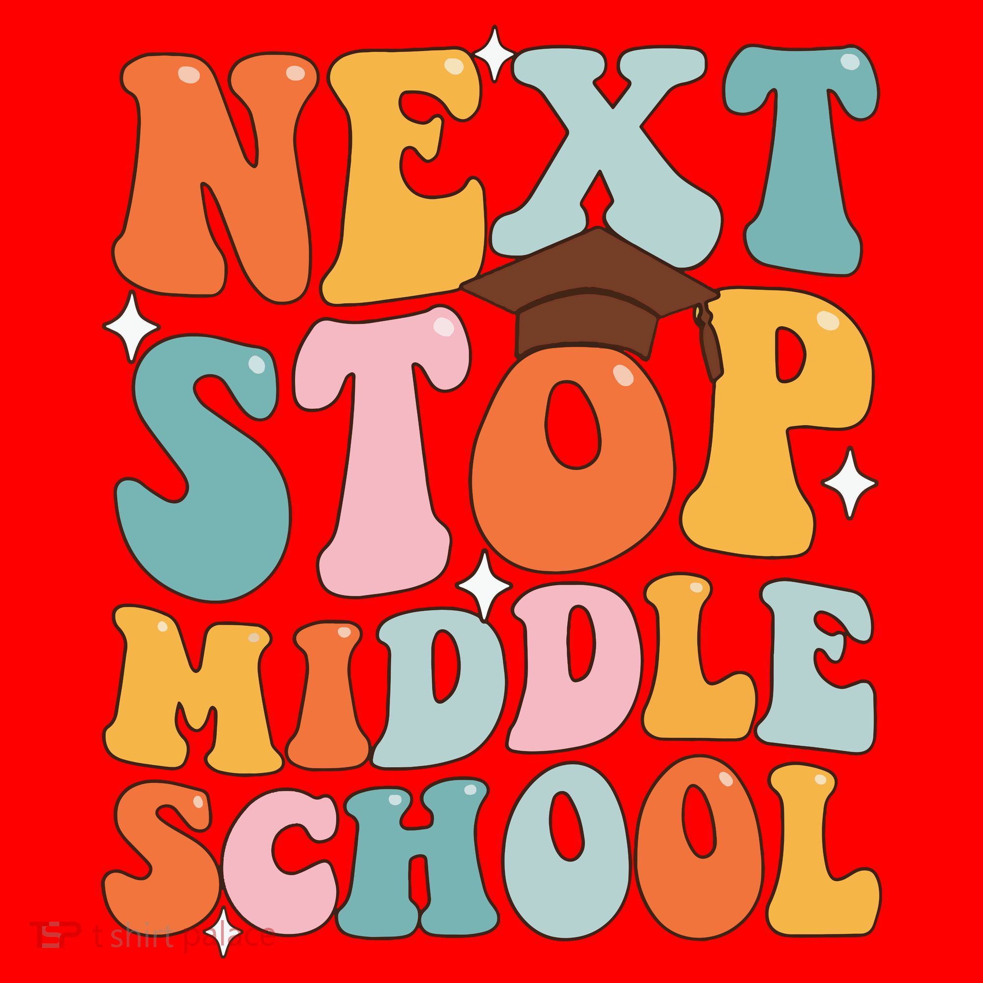 Next Stop Middle School Funny Graduation 5th Grade Santa Hat