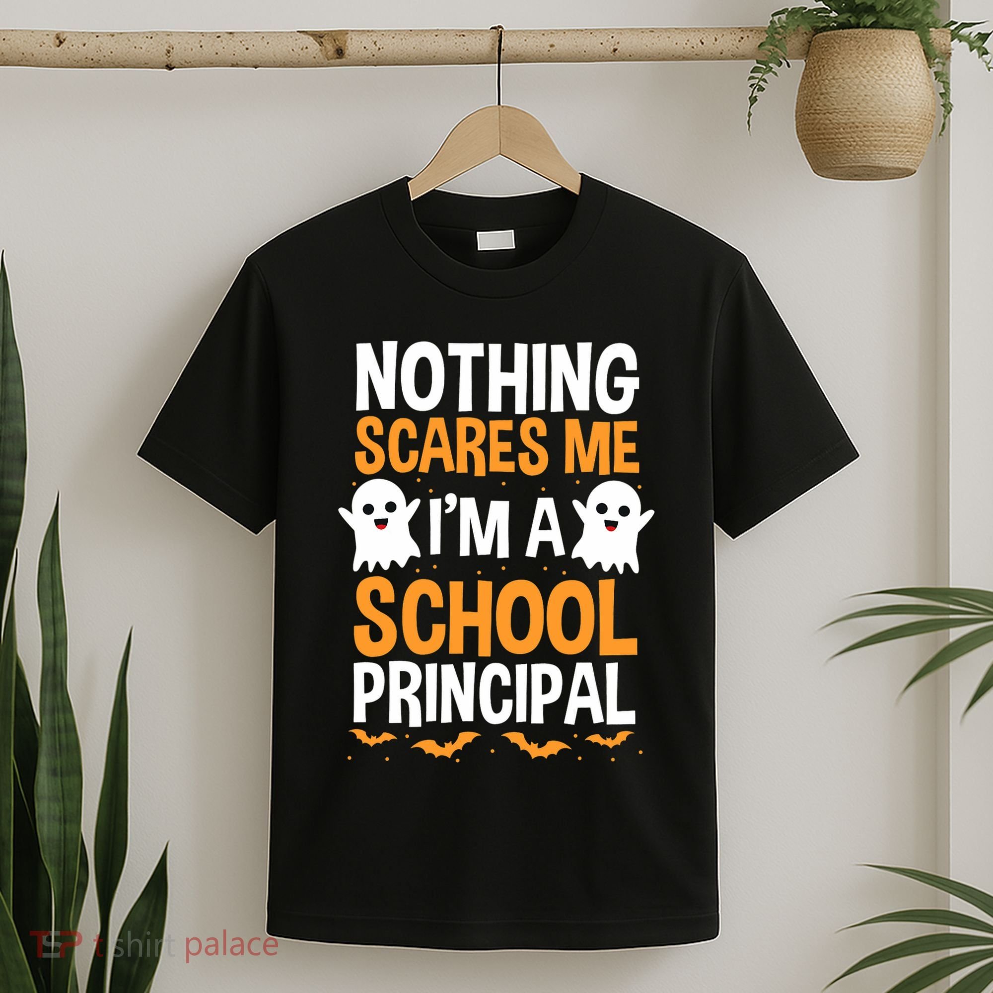 Nothing Scares Me IM A School Principal Halloween Costume Teacher T-Shirt