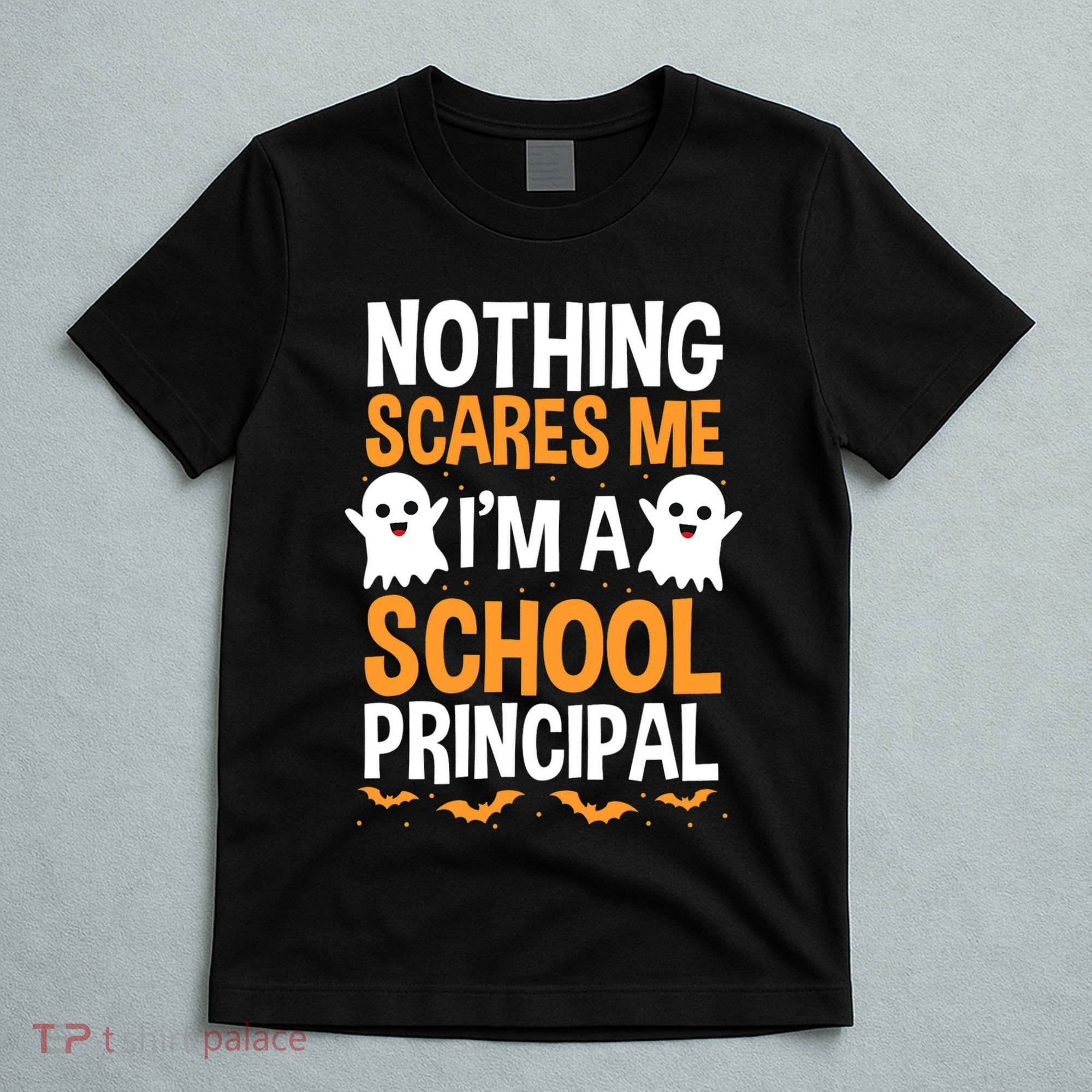 Nothing Scares Me IM A School Principal Halloween Costume Teacher T-Shirt