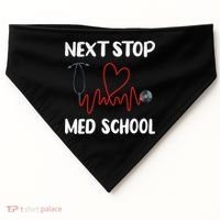 Next Stop Med School Future Doc Medical School Student Gift USA-Made Doggie Bandana thumb 0