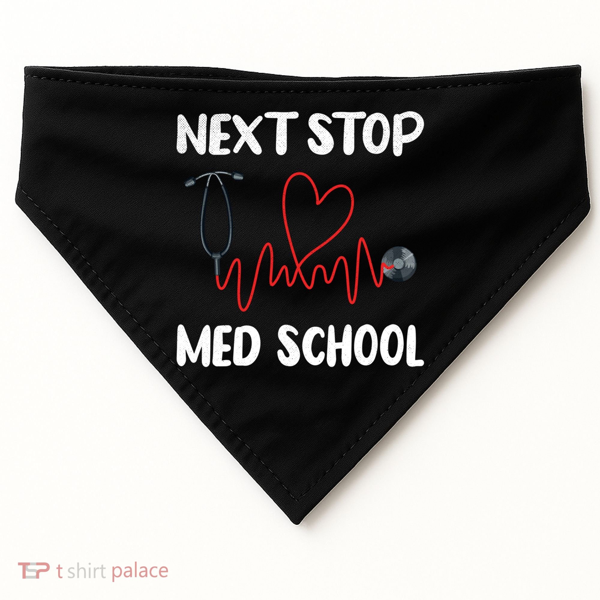 Next Stop Med School Future Doc Medical School Student Gift USA-Made Doggie Bandana