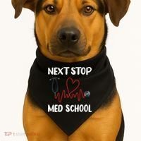 Next Stop Med School Future Doc Medical School Student Gift USA-Made Doggie Bandana thumb 1