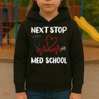 Next Stop Med School Future Doc Medical School Student Gift Kids Hoodie thumb 3