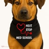 Next Stop Medical School Gift Med School Gift Med Student Gift USA-Made Doggie Bandana thumb 1
