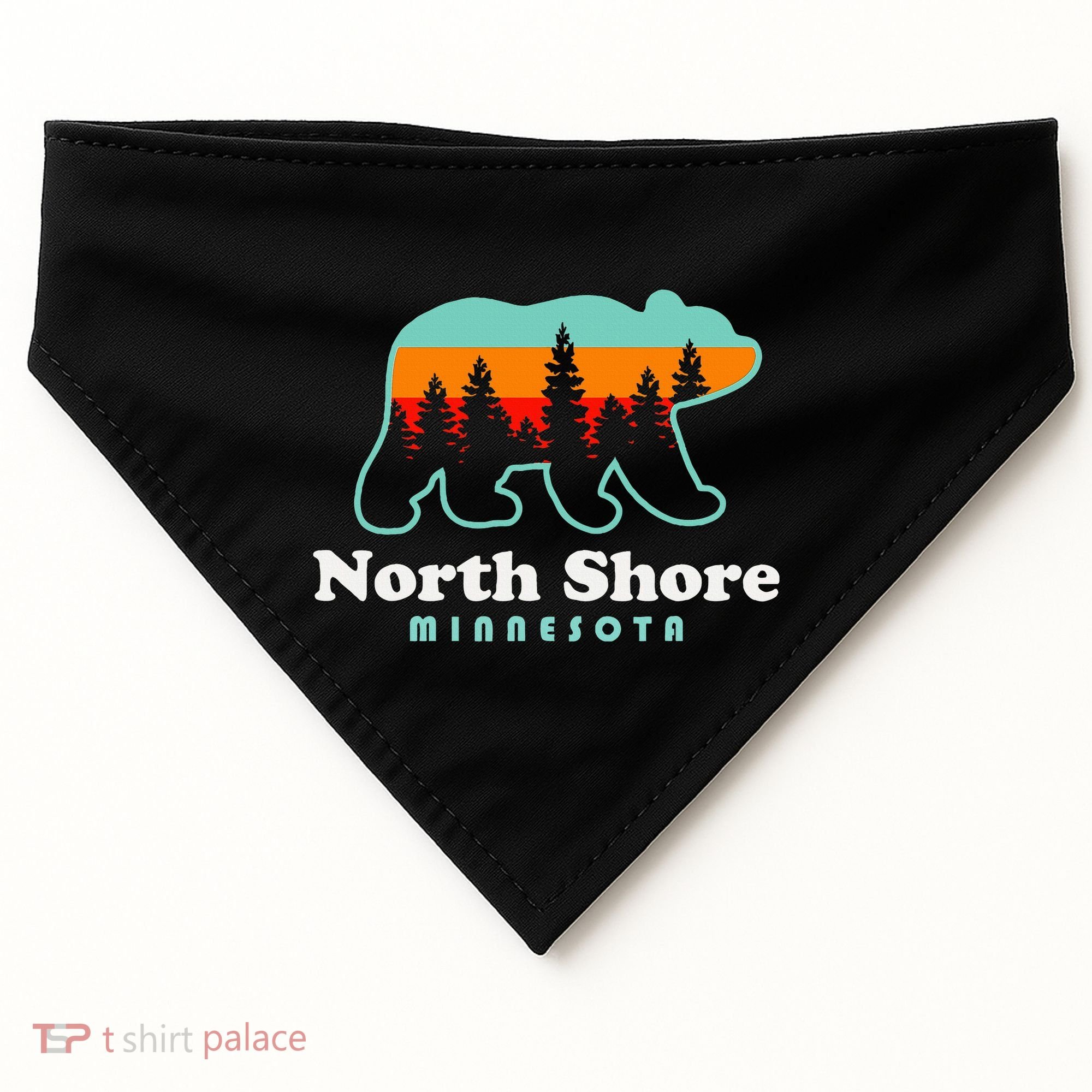 North Shore Minnesota Lake Superior Duluth Mn USA-Made Doggie Bandana