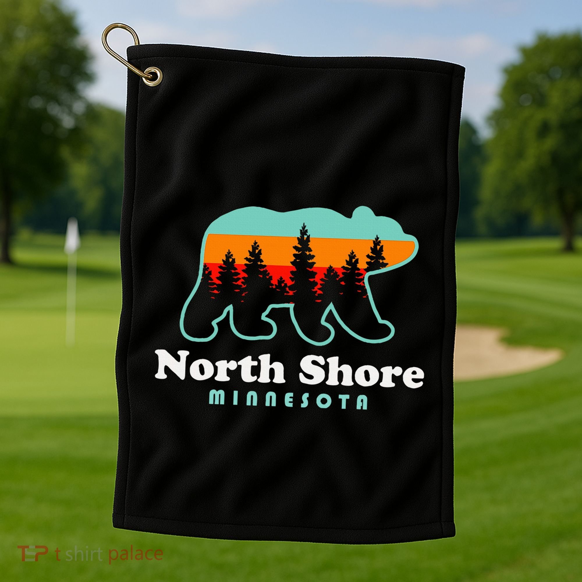 North Shore Minnesota Lake Superior Duluth Mn Golf Towel