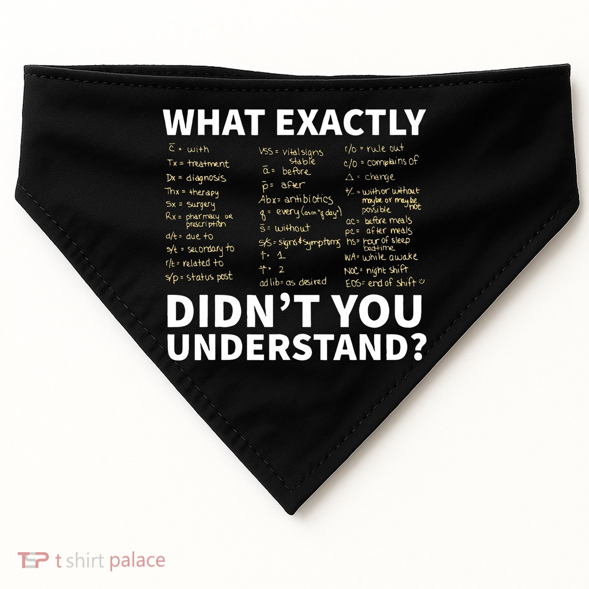 Nurse Shorthand  Nurse Or Nursing Student USA-Made Doggie Bandana