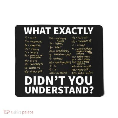 Nurse Shorthand  Nurse Or Nursing Student Mousepad