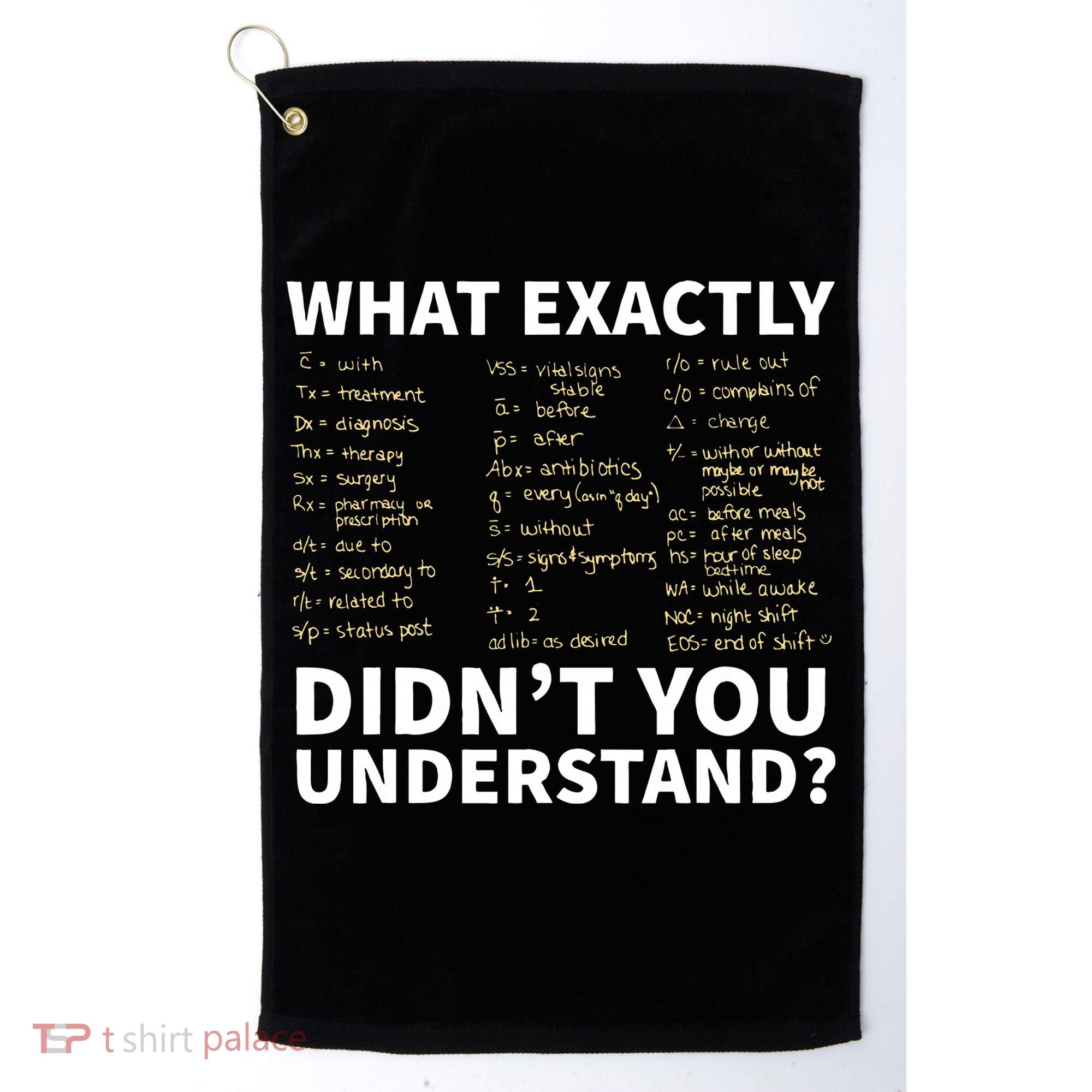 Nurse Shorthand  Nurse Or Nursing Student Golf Towel