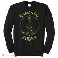 Namastay Sober NA AA 12 Step Recovery Meditation Sobriety Sweatshirt thumb 0