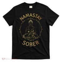 Namastay Sober NA AA 12 Step Recovery Meditation Sobriety T-Shirt thumb 0
