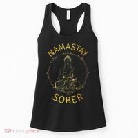 Namastay Sober NA AA 12 Step Recovery Meditation Sobriety Women's Tank Top thumb 0