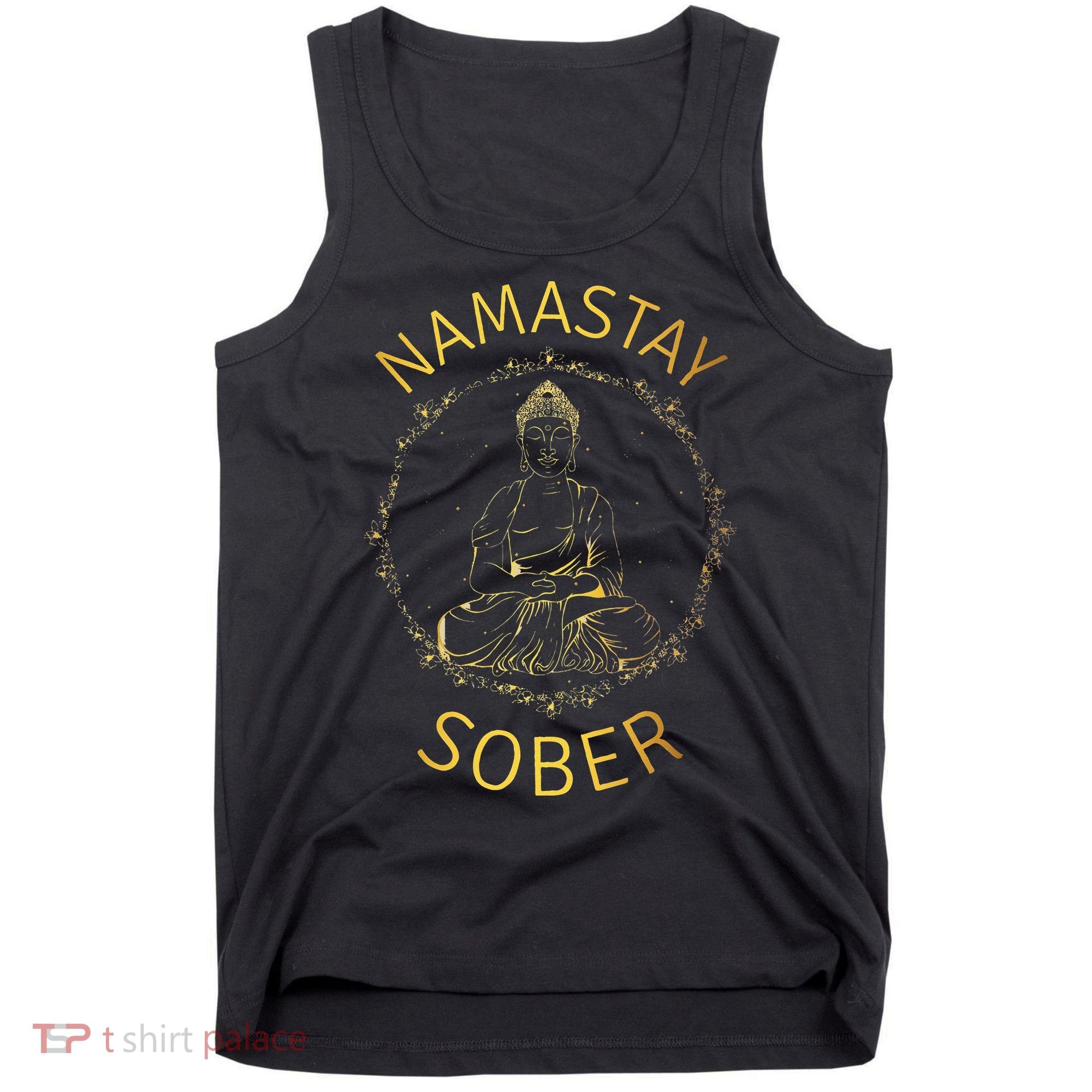 Namastay Sober NA AA 12 Step Recovery Meditation Sobriety Tank Top