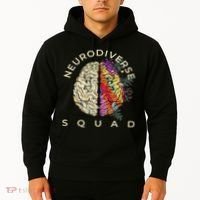 Neurodiversity Saying Neurodiverse Brain Neurodivergent Hoodie thumb 2