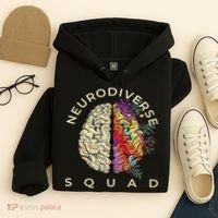 Neurodiversity Saying Neurodiverse Brain Neurodivergent Hoodie thumb 4