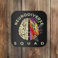 Neurodiversity Saying Neurodiverse Brain Neurodivergent Coaster thumb 0