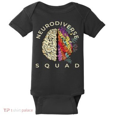 Neurodiversity Saying Neurodiverse Brain Neurodivergent Baby Bodysuit