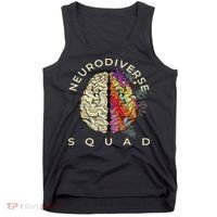 Neurodiversity Saying Neurodiverse Brain Neurodivergent Tank Top thumb 0