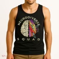 Neurodiversity Saying Neurodiverse Brain Neurodivergent Tank Top thumb 3
