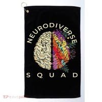 Neurodiversity Saying Neurodiverse Brain Neurodivergent Golf Towel thumb 0