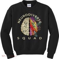 Neurodiversity Saying Neurodiverse Brain Neurodivergent Kids Sweatshirt thumb 0