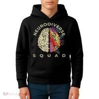 Neurodiversity Saying Neurodiverse Brain Neurodivergent Kids Hoodie thumb 4