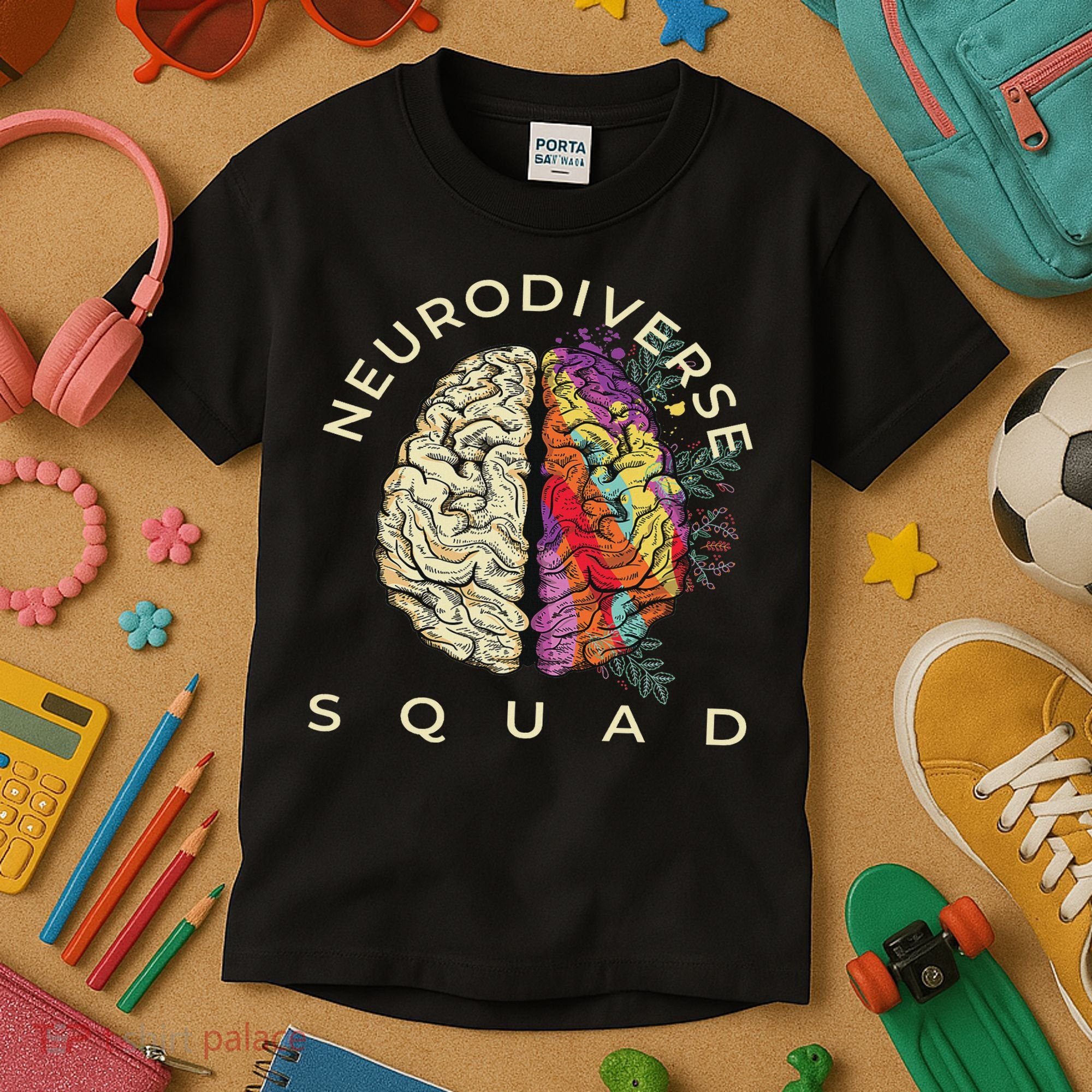 Neurodiversity Saying Neurodiverse Brain Neurodivergent Kids T-Shirt