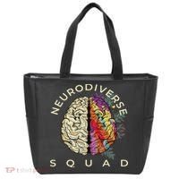 Neurodiversity Saying Neurodiverse Brain Neurodivergent Tote Bag thumb 0