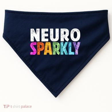 Neuro Sparkly Neurodivergent Neurodivergence ADHD ASD USA-Made Doggie Bandana