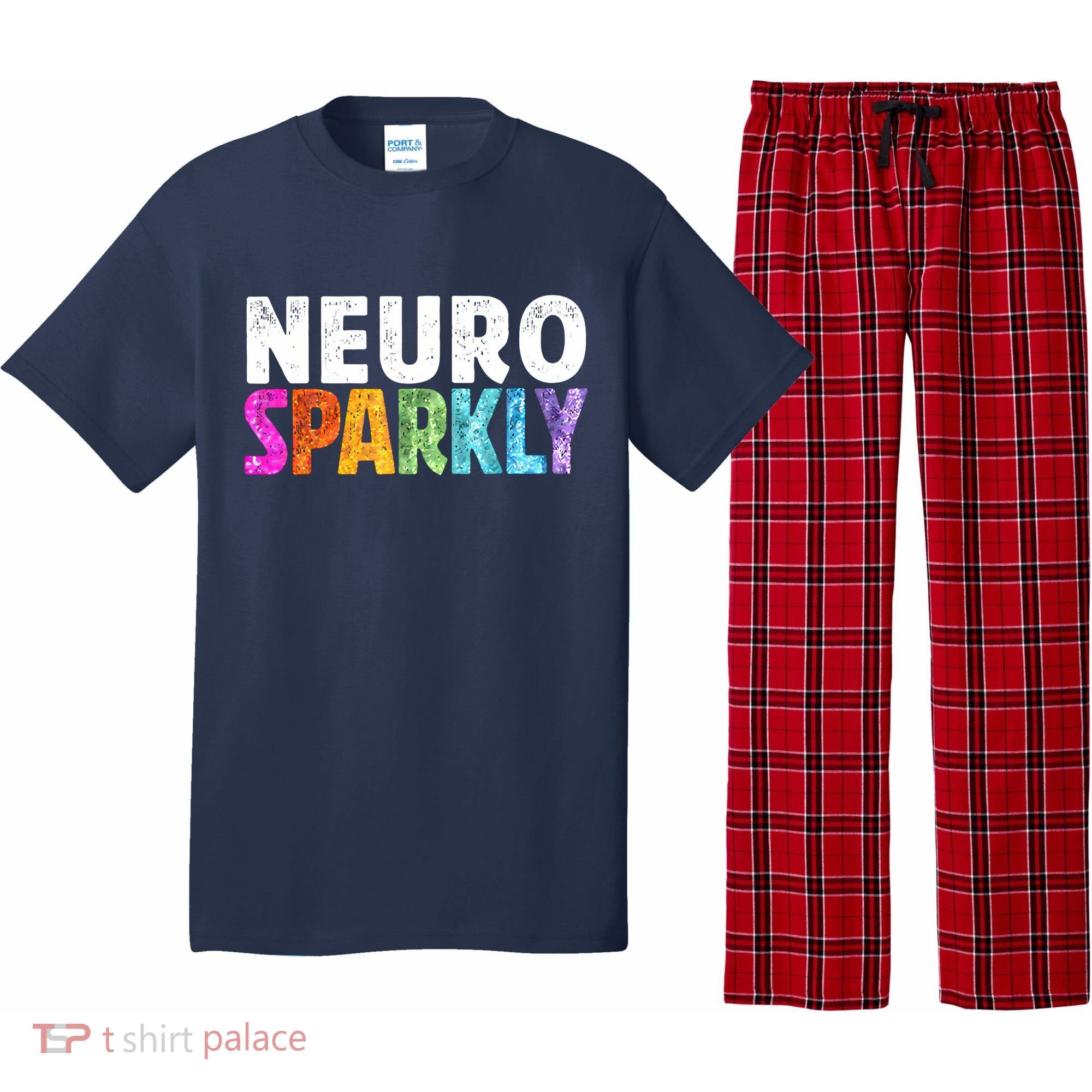 Neuro Sparkly Neurodivergent Neurodivergence ADHD ASD Pajama Set