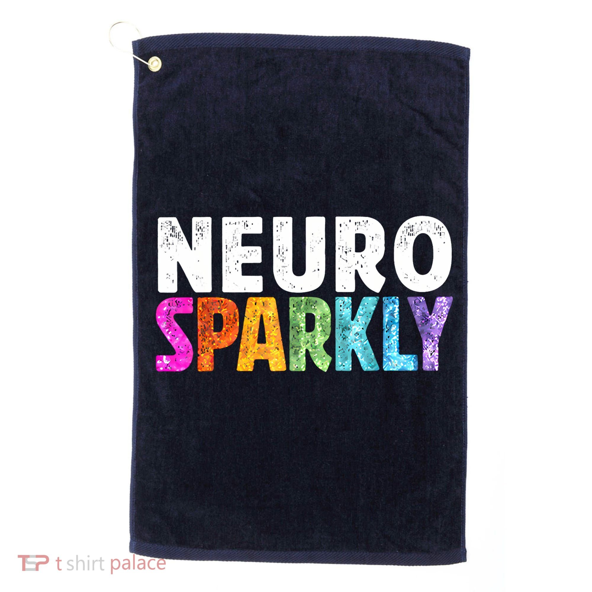 Neuro Sparkly Neurodivergent Neurodivergence ADHD ASD Golf Towel