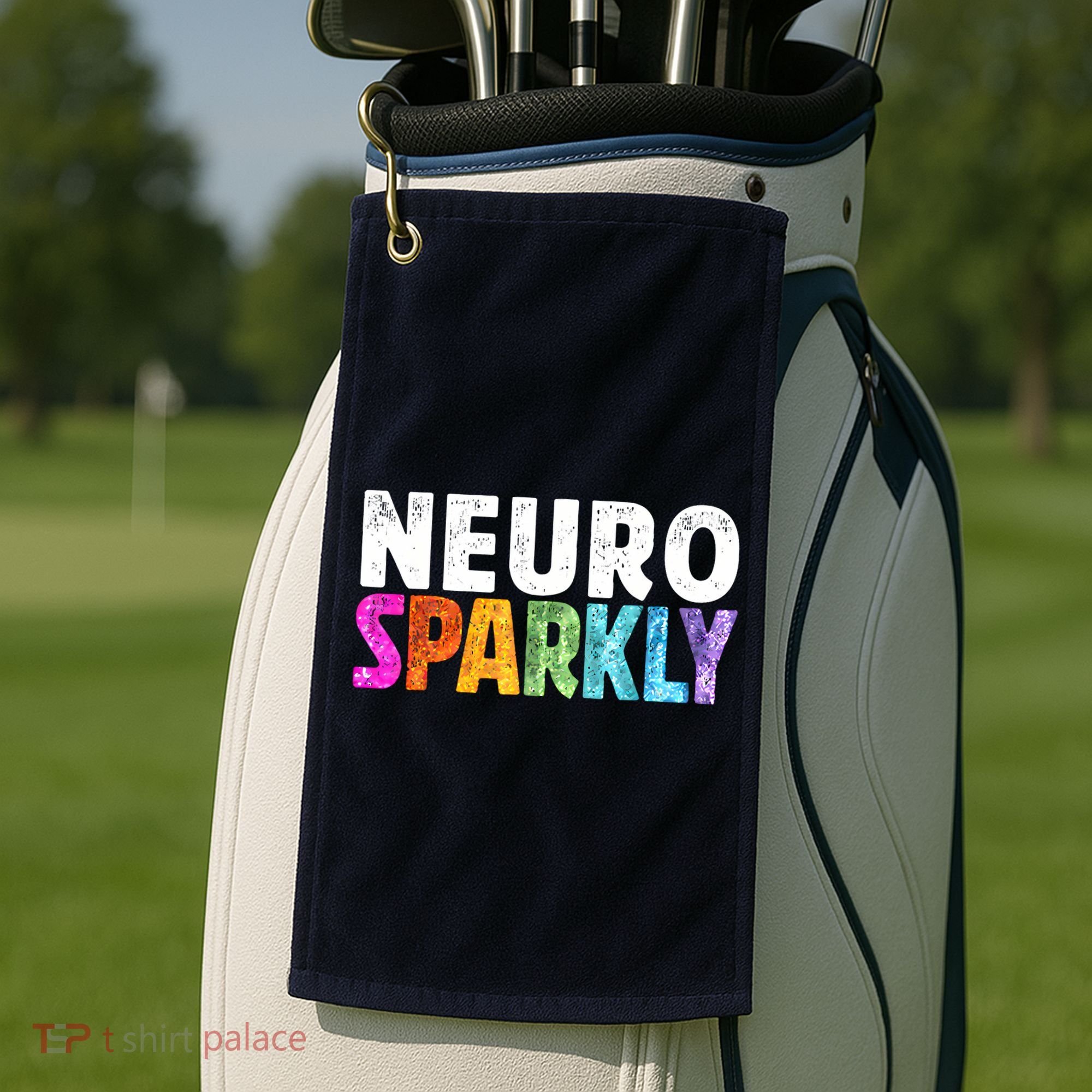 Neuro Sparkly Neurodivergent Neurodivergence ADHD ASD Golf Towel