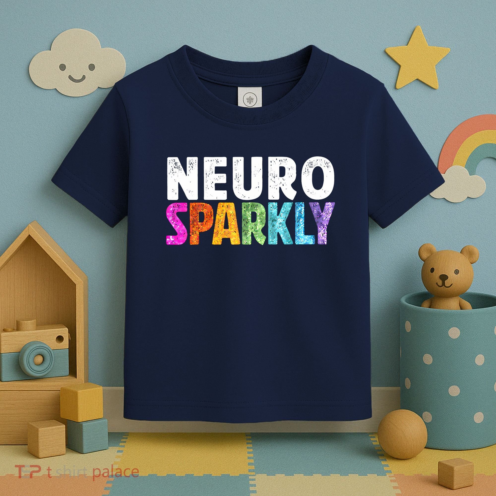 Neuro Sparkly Neurodivergent Neurodivergence ADHD ASD Toddler T-Shirt