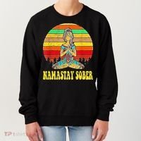 Namastay Sober Na Aa 12 Step Recovery Narcotics Anonymous Women's Sweatshirt thumb 0