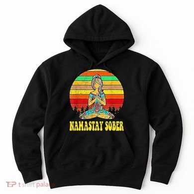 Namastay Sober Na Aa 12 Step Recovery Narcotics Anonymous Hoodie