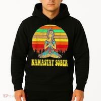 Namastay Sober Na Aa 12 Step Recovery Narcotics Anonymous Hoodie thumb 2